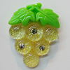 Resin Cabochons, No Hole Headwear & Costume Accessory, Grape The other side is Flat 35x27mm, Sold by Bag