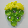 Resin Cabochons, No Hole Headwear & Costume Accessory, Grape The other side is Flat 35x27mm, Sold by Bag