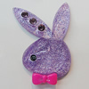 Resin Cabochons, No Hole Headwear & Costume Accessory, Animal The other side is Flat 26x38mm, Sold by Bag