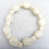 Tibetan Imitate Yak Bone Chain Bracelet，14x26mm，Length Approx 9.5cm, Sold by Strand