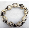 Tibetan Imitate Yak Bone Chain Bracelet，13x25mm，Length Approx 9cm, Sold by Strand