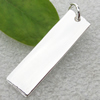 Lead-free Zinc Alloy Tag Pendant/Charm, Rectangle, Approx 44mm long, 9mm wide, Sold by PC 