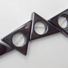 Non-Magnetic Hematite Beads, Triangle, 16x18mm, Hole:about 0.6mm, Sold per 16-inch Strand