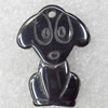 Non-Magnetic Hematite Pendants, Dog, 18x25mm, Hole:Approx 2mm, Sold by Bag