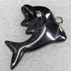 Non-Magnetic Hematite Pendants, Fish, 20x30mm, Hole:Approx 2mm, Sold by Bag