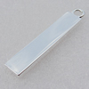 Zinc Alloy Charm/Pendant, Nickel-free and Lead-free, Large Rectangle Tag Charm, 20x7mm, Sold by PC