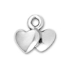 Zinc Alloy Charm, Nickel-free and Lead-free, Heart, Height: 7.5mm, Width: 8mm, Sold by PC