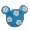 Resin Cabochons, No Hole Headwear & Costume Accessory, Animal Head The other side is Flat 32x26mm, Sold by Bag