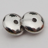 Jewelry findings, CCB plastic Beads Platina plated, Flat Round 8mm Hole:1mm, Sold by KG