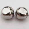 Jewelry findings, CCB plastic Beads Platina plated, 4mm Hole:0.5mm, Sold by KG