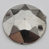 CCB Cabochons With Hole, With Costume or Headwear, Faceted Flat Round 14mm Hole:1.5mm, Sold by KG