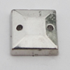 CCB Cabochons With Hole, With Costume or Headwear, Faceted Square 8mm Hole:0.5mm, Sold by KG