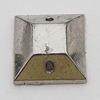 CCB Cabochons With Hole, With Costume or Headwear, Faceted Square 10mm Hole:1mm, Sold by KG