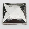 CCB Cabochons With Hole, With Costume or Headwear, Faceted Square 15mm Hole:1mm, Sold by KG