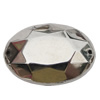 CCB Cabochons With Hole, With Costume or Headwear, Faceted Flat Oval 16x23mm Hole:1mm, Sold by KG