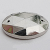 CCB Cabochons With Hole, With Costume or Headwear, Faceted Flat Oval 18x25mm Hole:0.5mm, Sold by KG