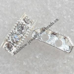 Rhinestone，13x5x4mm，Hole:Approx 2mm, Sold by Bag