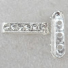 Rhinestone，20x6x5mm，Hole:Approx 2mm, Sold by Bag