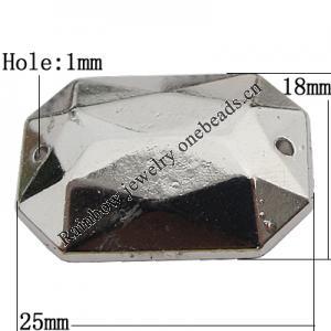 CCB Cabochons With Hole, With Costume or Headwear, Polygon 18x25mm Hole:1mm, Sold by KG