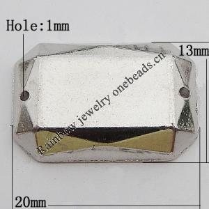 CCB Cabochons With Hole, With Costume or Headwear, Polygon 13x20mm Hole:1mm, Sold by KG