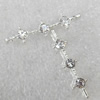 Rhinestone，28x6mm，Hole:Approx 2mm, Sold by Bag