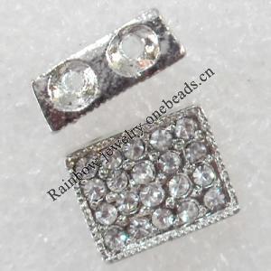 Rhinestone，12x9mm，Hole:Approx 1mm, Sold by Bag