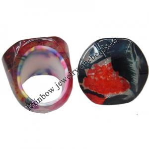 Resin Rings, Round, 31x30mm, Sold by PC