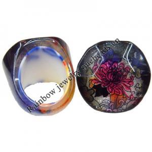 Resin Rings, Round, 31x30mm, Sold by PC