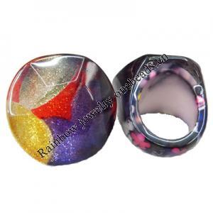 Resin Rings, Round, 31x30mm, Sold by PC