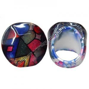 Resin Rings, Round, 31x30mm, Sold by PC