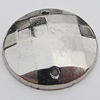 CCB Cabochons With Hole, With Costume or Headwear, Faceted Flat Round 14mm Hole:0.5mm, Sold by KG