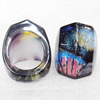 Resin Rings, 31x30mm, Sold by PC