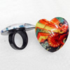 Resin Rings, Heart, 42mm, Sold by PC