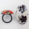 Resin Rings, Flat Oval, 30x45mm, Sold by PC