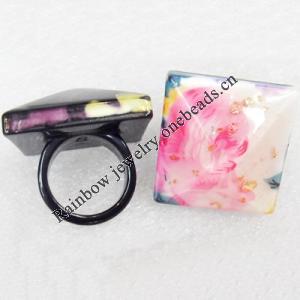 Resin Rings, Square, 32mm, Sold by PC