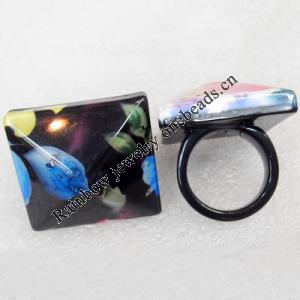 Resin Rings, Square, 32mm, Sold by PC