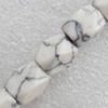 White Turquoise Beads, 8x12mm, Hole:Approx 1-1.5mm, Sold per 16-inch Strand