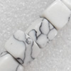 White Turquoise Beads, Cube, 8mm, Hole:Approx 1mm, Sold per 16-inch Strand