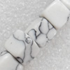 White Turquoise Beads, Cube, 12mm, Hole:Approx 1-1.5mm, Sold per 16-inch Strand