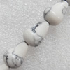 White Turquoise Beads, Teardrop, 13x18mm, Hole:Approx 1-1.5mm, Sold per 16-inch Strand