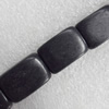 Black Turquoise Beads, Rectangle, 12x20mm, Hole:Approx 1-1.5mm, Sold per 16-inch Strand