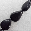 Black Turquoise Beads, Teardrop, 14x20mm, Hole:Approx 1-1.5mm, Sold per 16-inch Strand