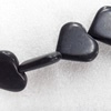Black Turquoise Beads, Heart, 29x25mm, Hole:Approx 1-1.5mm, Sold per 16-inch Strand
