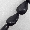 Black Turquoise Beads, Teardrop, 15x19mm, Hole:Approx 1-1.5mm, Sold per 16-inch Strand