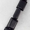 Black Turquoise Beads, Rectangle, 15x20mm, Hole:Approx 1-1.5mm, Sold per 16-inch Strand