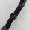 Black Turquoise Beads, Cube, 6mm, Hole:Approx 1mm, Sold per 16-inch Strand