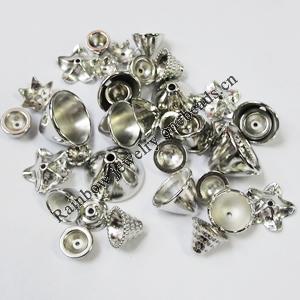 Jewelry findings CCB Plastic Bead caps Mixed Style 10-18mm, Sold by Bag 