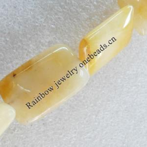 Natural Jade Beads, Rectangle, 20x30mm, Hole:About 1-1.5mm, Sold per 16-inch Strand