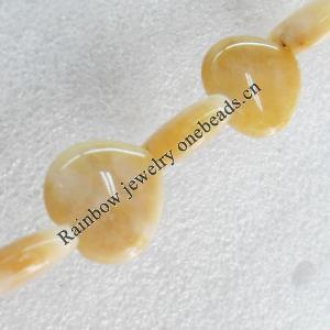 Natural Jade Beads, Heart, 18mm, Hole:About 1-1.5mm, Sold per 16-inch Strand