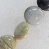 Natural Gemstone Beads, Flat Round, 34x8mm, Hole:About 1-1.5mm, Sold per 16-inch Strand